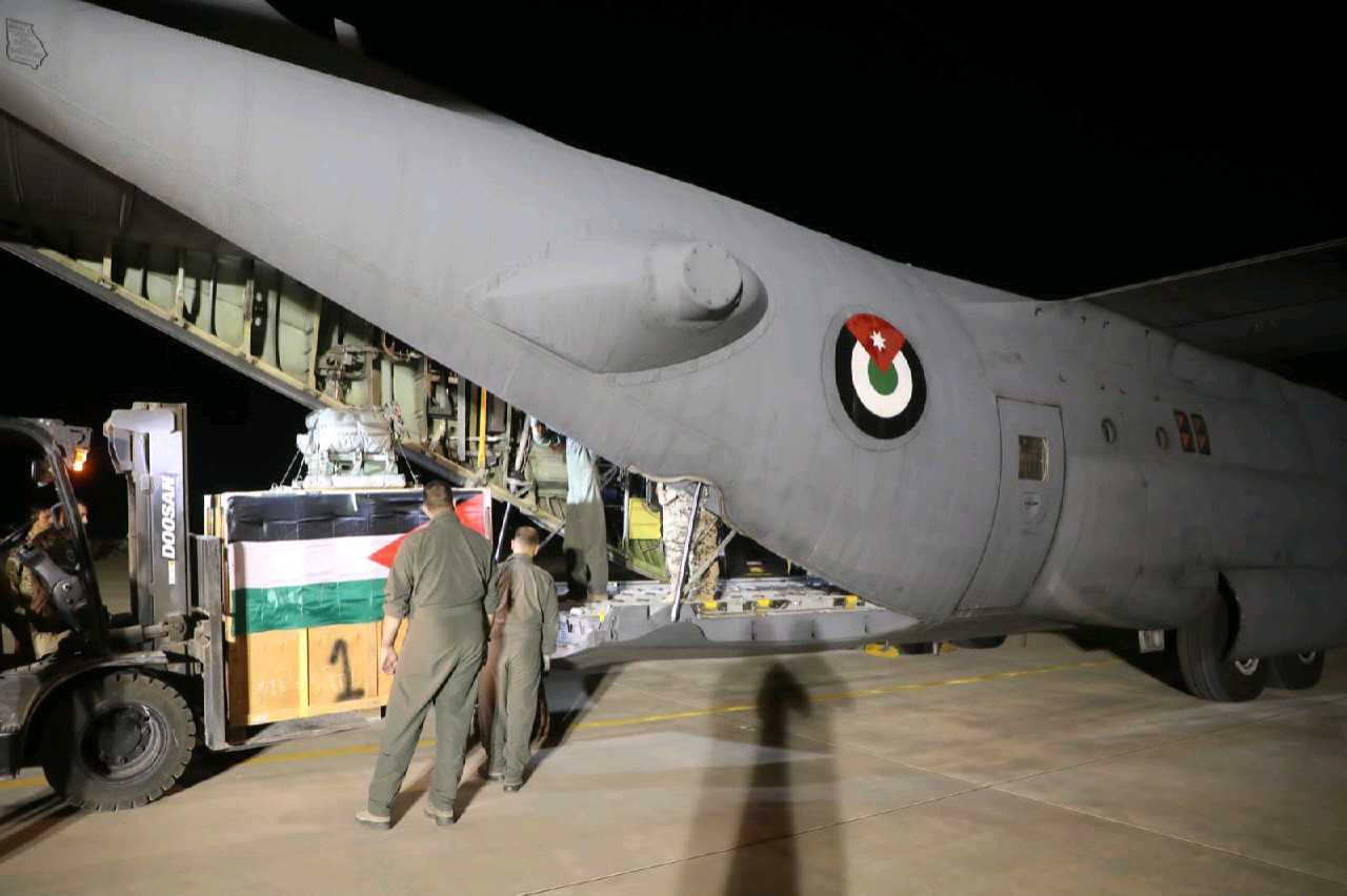 جيش الأردن: ''نفذنا عملية انزال جوي دعما لغزة للمرة الثانية''