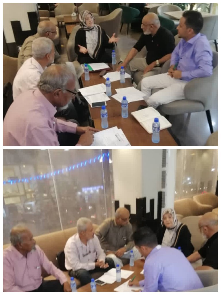 لجنة التعليم العليا في الجمعية الوطنية للبحث العلمي تواصل مناقشات التصور للمشاركة في انتشال أوضاع التعليم في محافظة عدن.